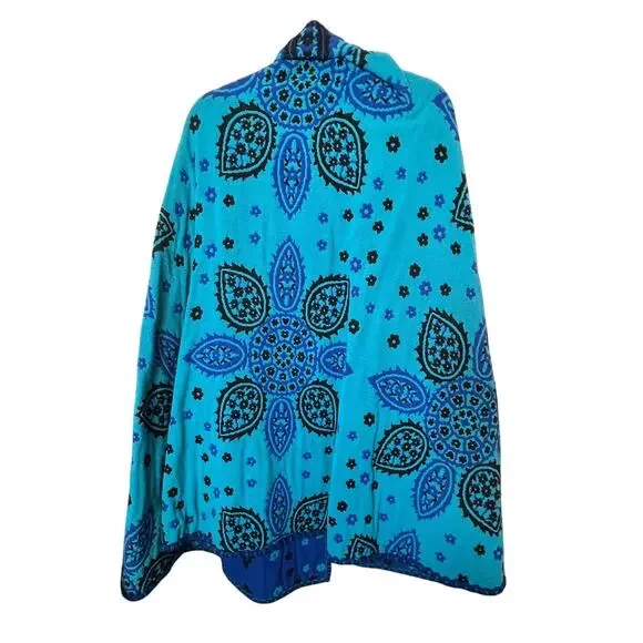 #1010 24WM | Arvi Vintage Tapestry Poncho Cape Shawl  One Size - Picture 2 of 9